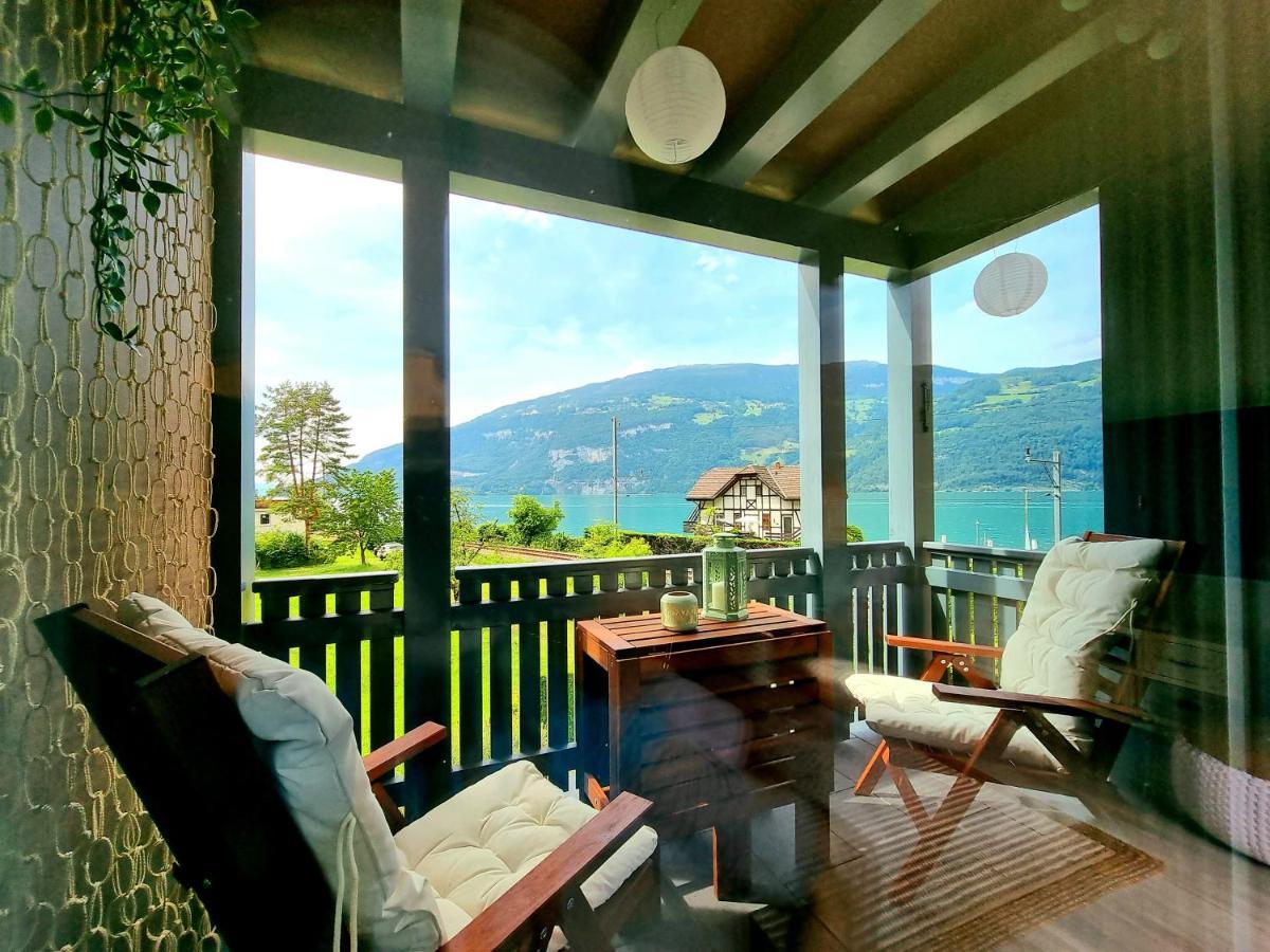 Strandhuesli Directly On Lake Thun Därligen Exterior foto
